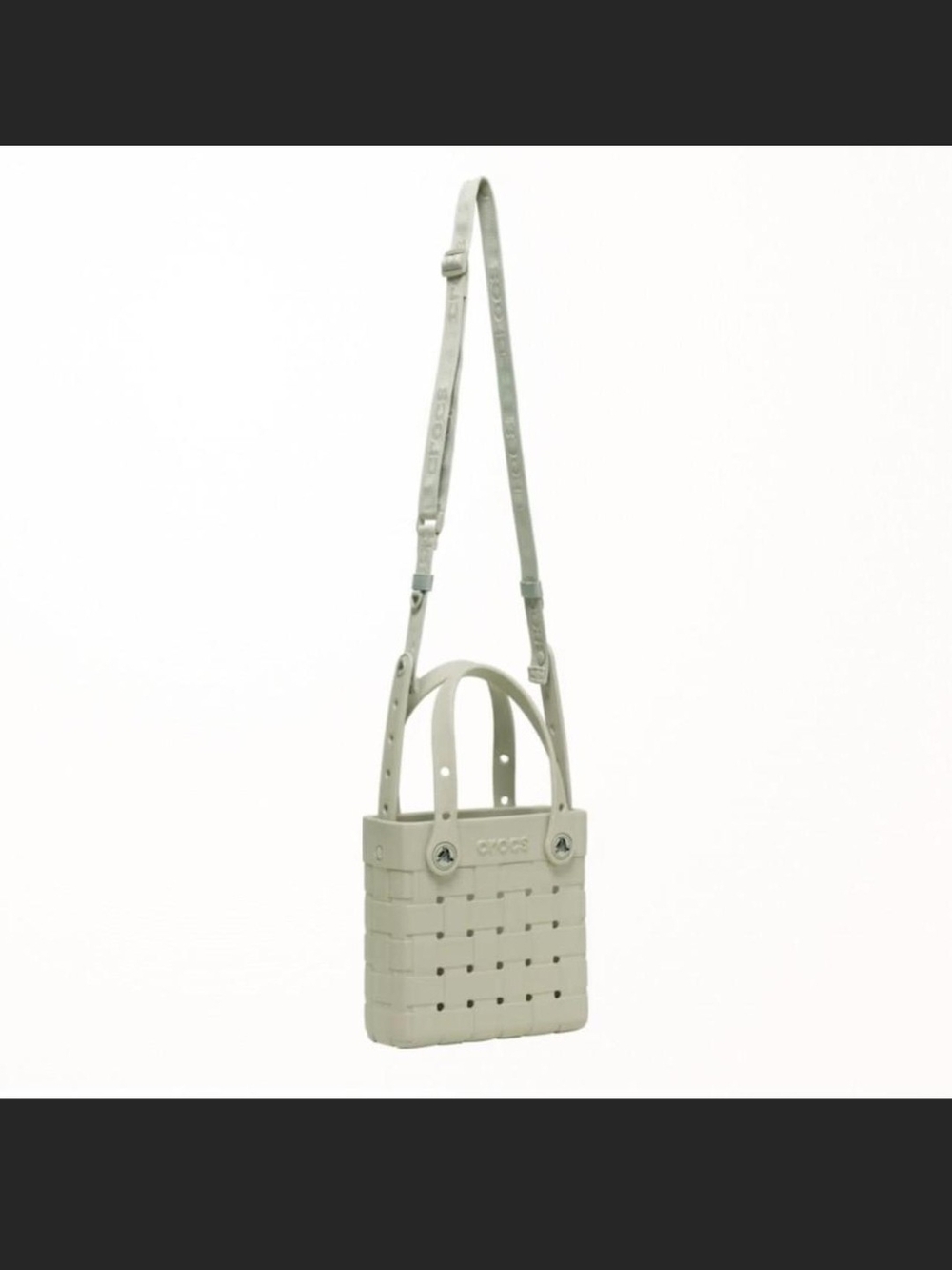 ❌️🚫 SOLD! NWT! CROCS Small Basket Woven Crossbody Tote in Meteor - Picture 3 of 6